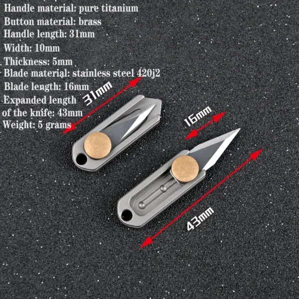 Titanium Multi Utility Knife with Sharp Blade - Image 6