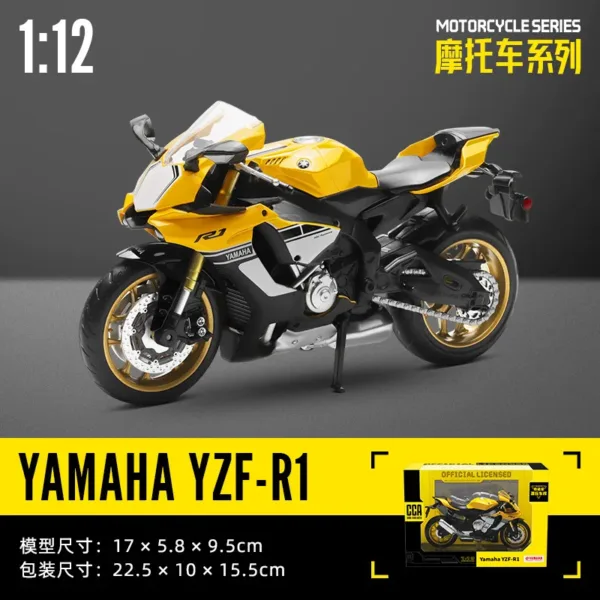 1:12 BMW S1000 RR Diecast Motorcycle Model - Image 23