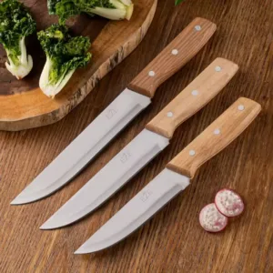 Stainless Steel Chef Knife with Wooden Handle