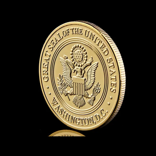 Gold Plated Freedom Eagle Challenge Coin Replica - Image 5