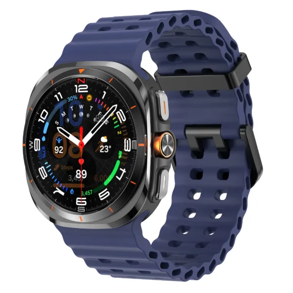 Silicone Marine Band for Samsung Galaxy Watch 7 Ultra - Image 12