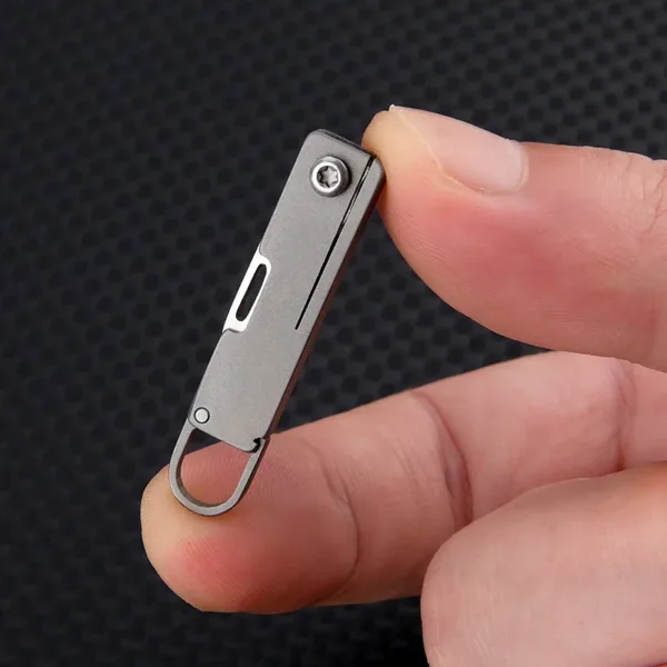 Titanium Alloy Mini Folding Knife Keychain - Image 6