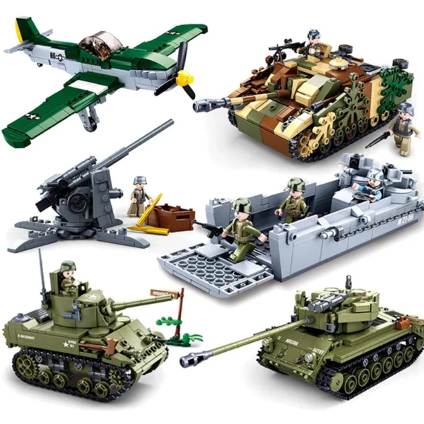 WW2 Normandy Military Tank and Vehicle Set