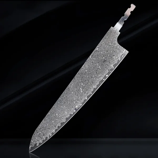 Hand Forged Damascus Steel Knife Blade - Image 8