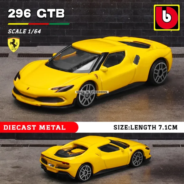 Bburago 1:64 Scale Ferrari Diecast Model Car - Image 2