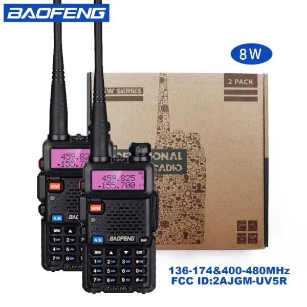 2pcs BAOFENG UV-5R Dual Band Walkie Talkies - Image 7