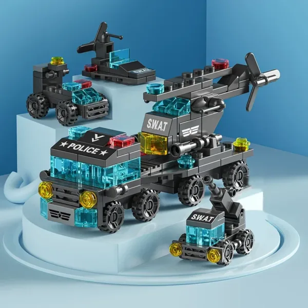 City Fire Car Building Blocks Set for Kids - Image 4