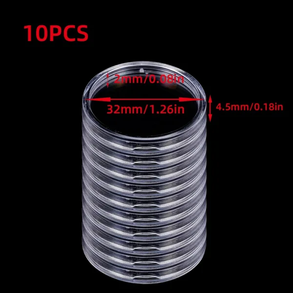 Clear Plastic Coin Storage Capsules Set - Image 14