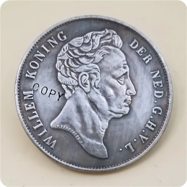 1840 Netherlands 2.5 Gulden Replica Coin - Image 2