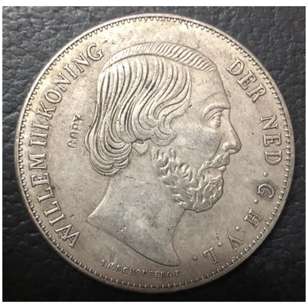 1818 Netherlands 2.5 Gulden Replica Silver Coin - Image 2