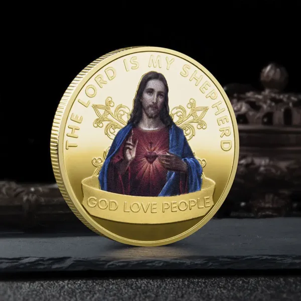 Gold Plated Jesus Commemorative Replica Coin - Image 8