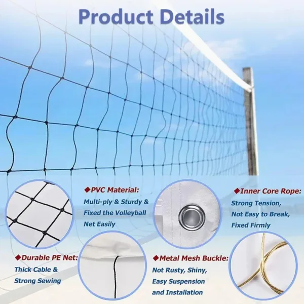 950cm Professional Volleyball Net for Training - Image 5