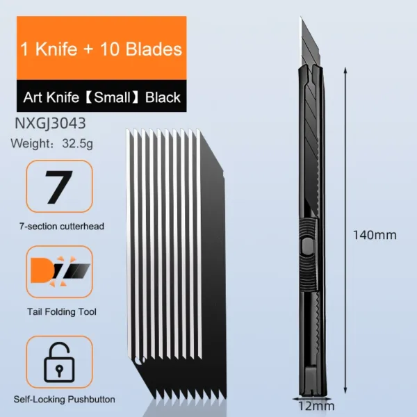 Retractable Carbon Steel Utility Knife 10.7cm - Image 16