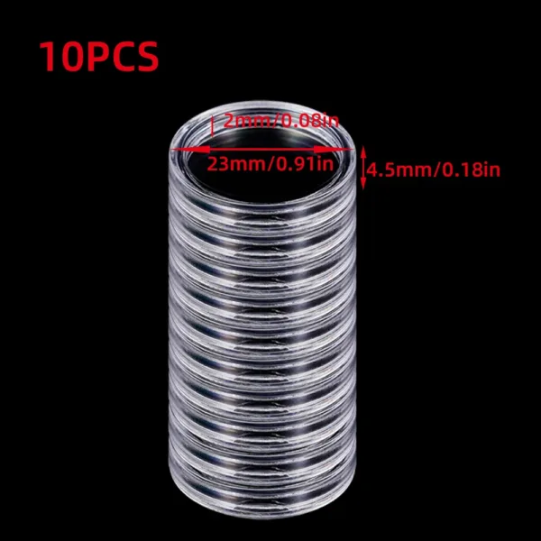 Clear Plastic Coin Storage Capsules Set - Image 9