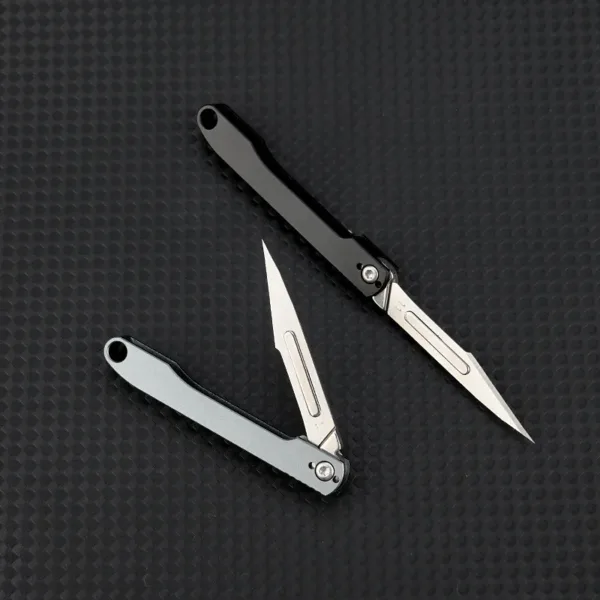 Mini Titanium Alloy Folding Knife with Blade - Image 7