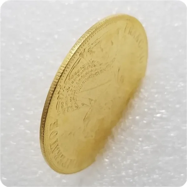 Austria Vintage Replica Gold Silver Coin 40mm - Image 4