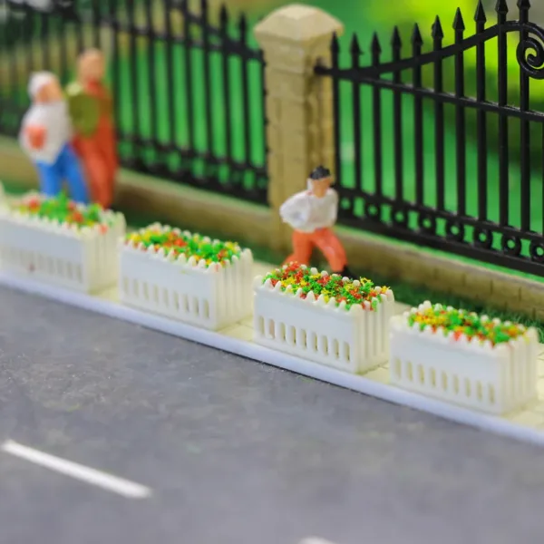12pcs Garden Border Flowerbed Model Scale Set - Image 5