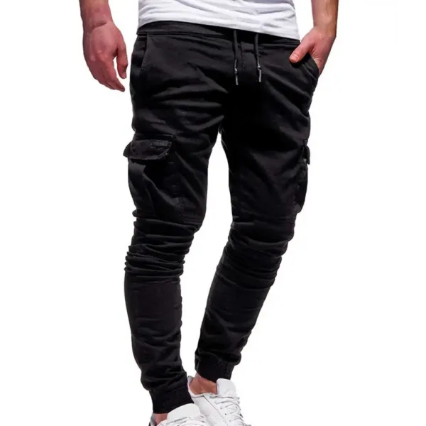 Loose-Fit Cargo Pants with Pockets for Men - Image 8