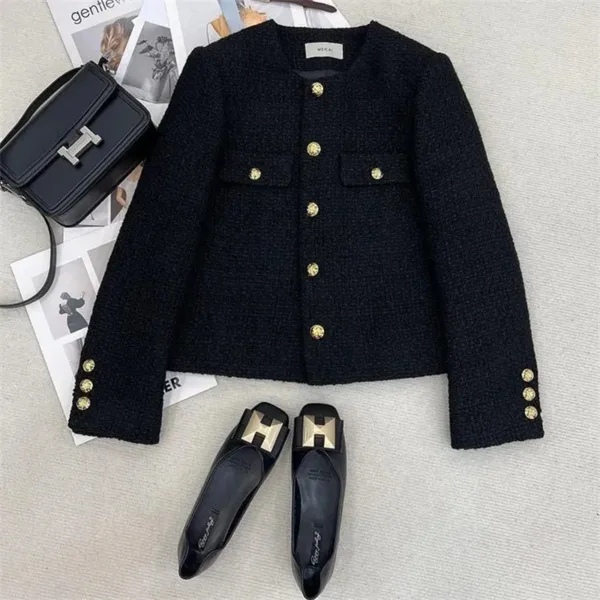 Elegant Women's Short Tweed Coat 2024 - Image 2