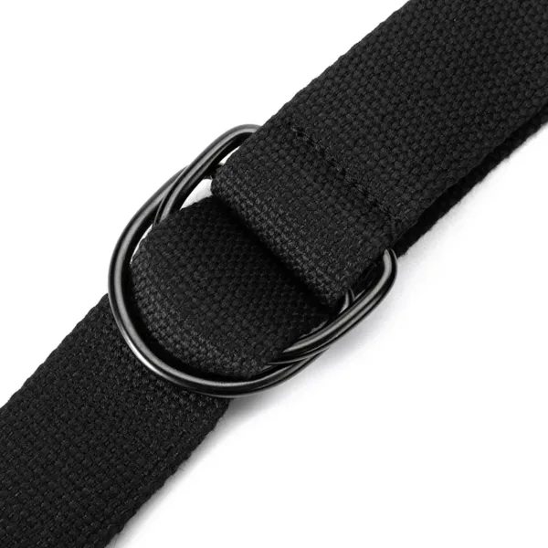 Unisex Tactical Canvas Belt with D-Ring Buckle - Image 3