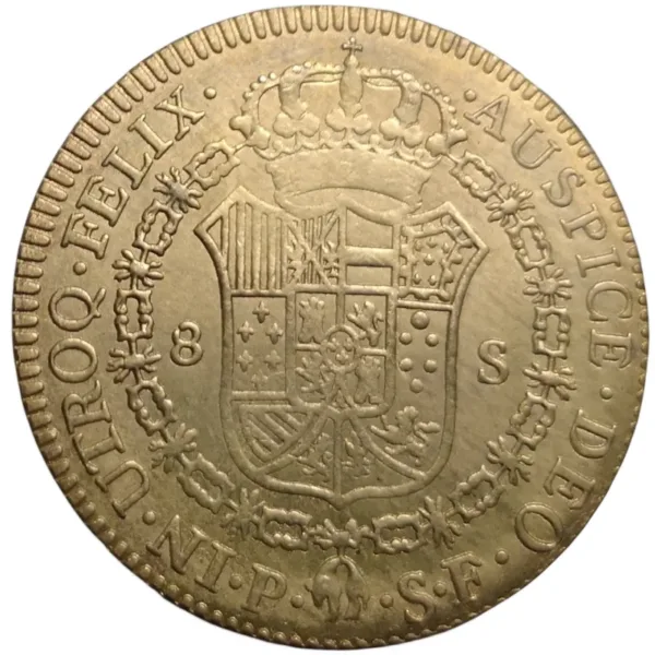 Colombia 1777 8 Escudos Gold Replica Coin