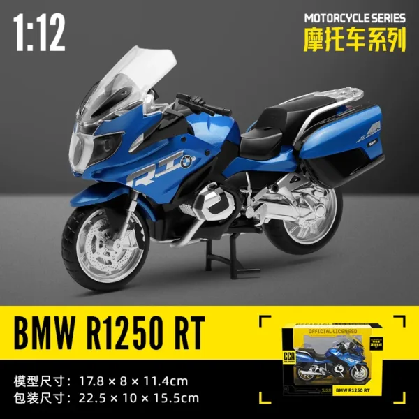 1:12 BMW S1000 RR Diecast Motorcycle Model - Image 11