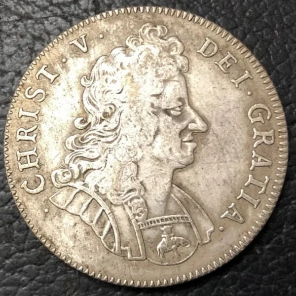 1694 Denmark 1 Krone Silver Replica Coin - Image 2