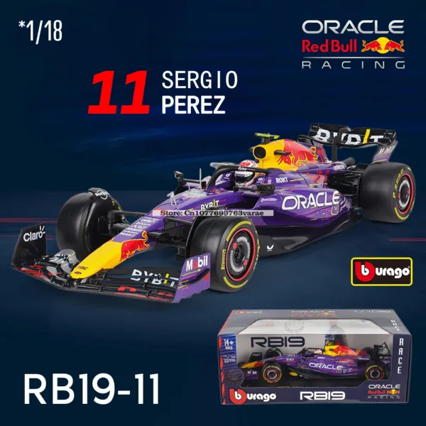 Bburago 1:18 Red Bull Racing RB19 Model Car - Image 8