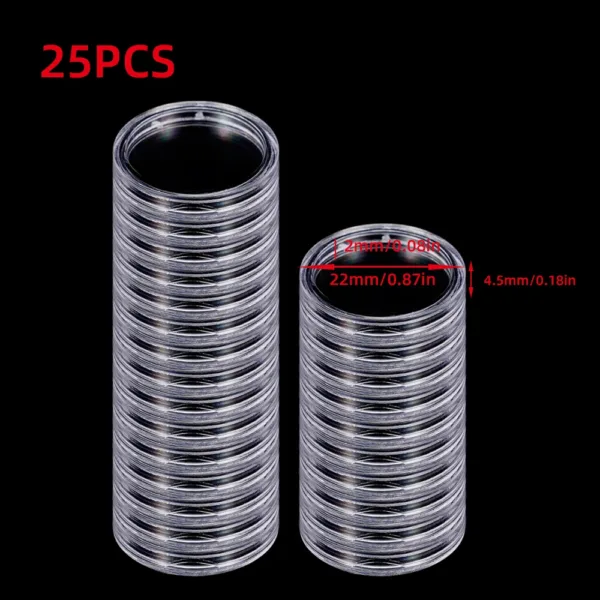 Clear Plastic Coin Storage Capsules Set - Image 28