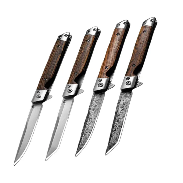 Damascus Folding Knife with M390 Blade - Image 10