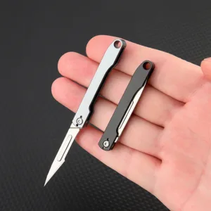 Mini Titanium Alloy Folding Knife with Blade