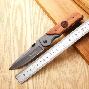 Browning Folding Knife with Wood Handle
