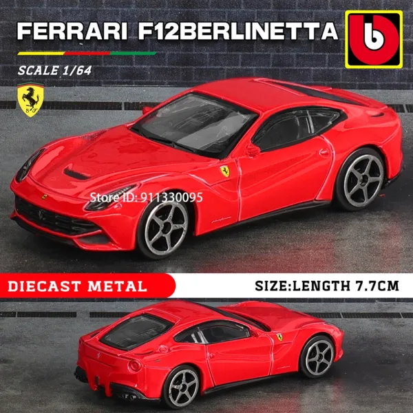 Bburago 1:64 Scale Ferrari Diecast Model Car - Image 12