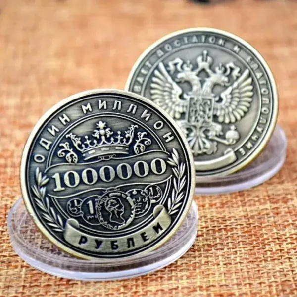 Gold Plated Russian Coin Replica 40mm - Image 4