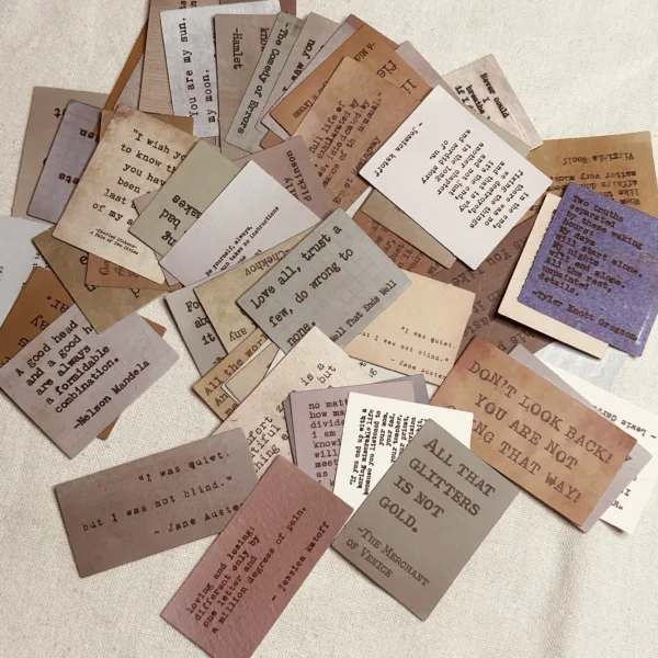 60PCS Retro Typewriter Quote Stickers Set - Image 5