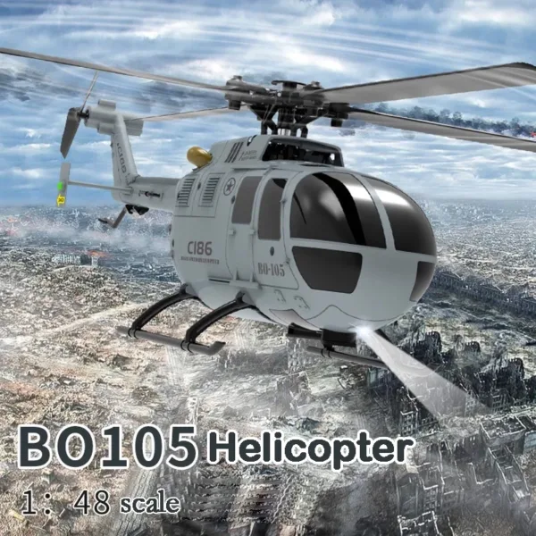 C186 Pro 4-Channel RC Helicopter with Gyro - Image 3