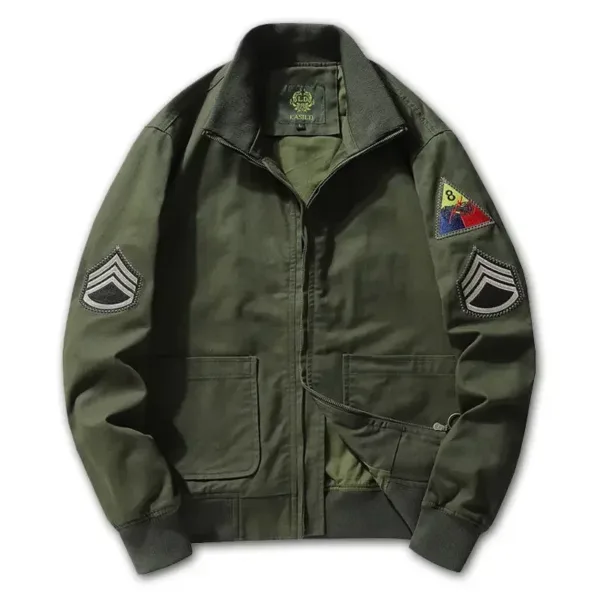 Men's Cotton Retro Tanker Jacket 6XL Size - Image 12