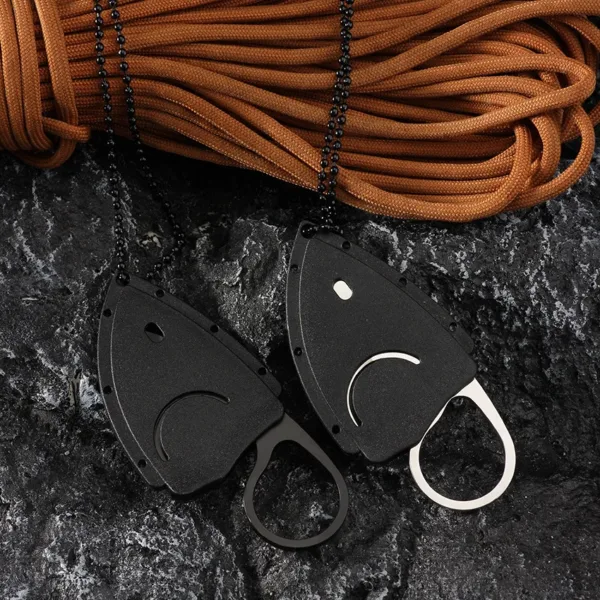 Stainless Steel Portable Keyring Necklace Knife - Image 4