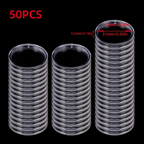 Clear Plastic Coin Storage Capsules Set - Image 21