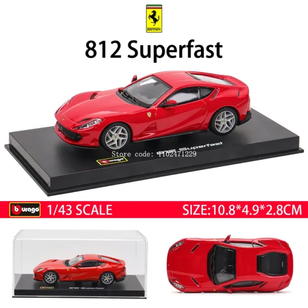 Bburago 1:43 Ferrari DAYTONA SP3 Model Car - Image 11