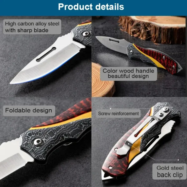 Folding Stainless Steel Fruit Knife Set - Image 5