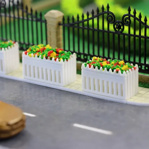 12pcs Garden Border Flowerbed Model Scale Set - Image 6