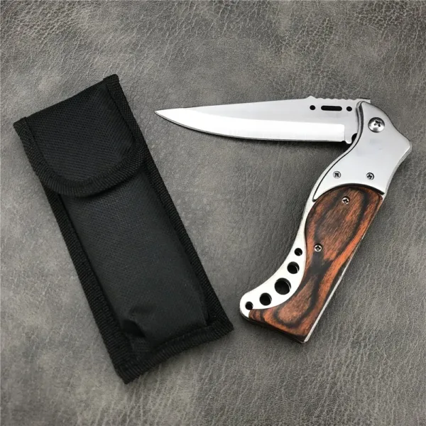 Folding Survival Knife with LED Light - Image 3