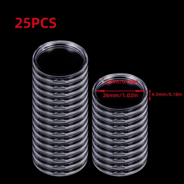 Clear Plastic Coin Storage Capsules Set - Image 32