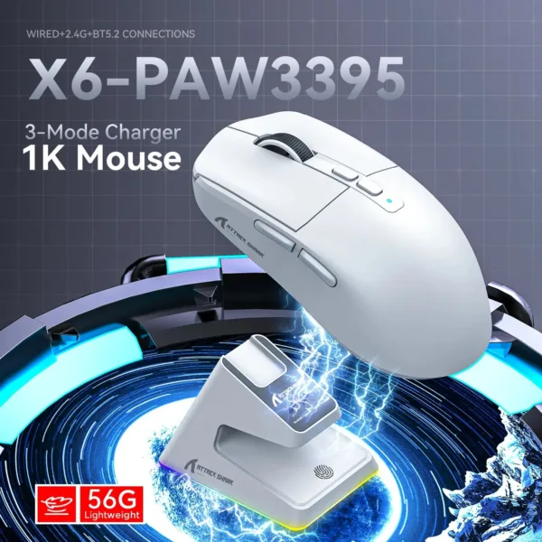 Attack Shark X6 Wireless Gaming Mouse 26K DPI - Image 2