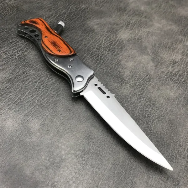 Folding Survival Knife with LED Light - Image 2