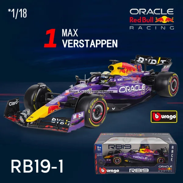 Bburago 1:18 Red Bull Racing RB19 Model Car - Image 7