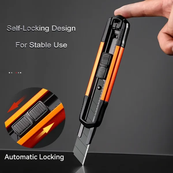 Retractable Carbon Steel Utility Knife 10.7cm - Image 5