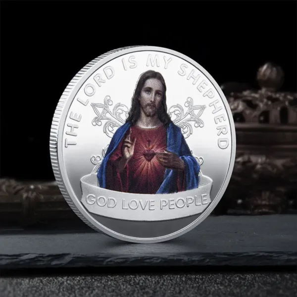 Gold Plated Jesus Commemorative Replica Coin - Image 7