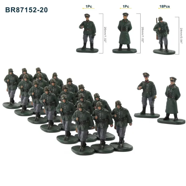 HO Scale 1:87 Military Figures Set of 20 - Image 14